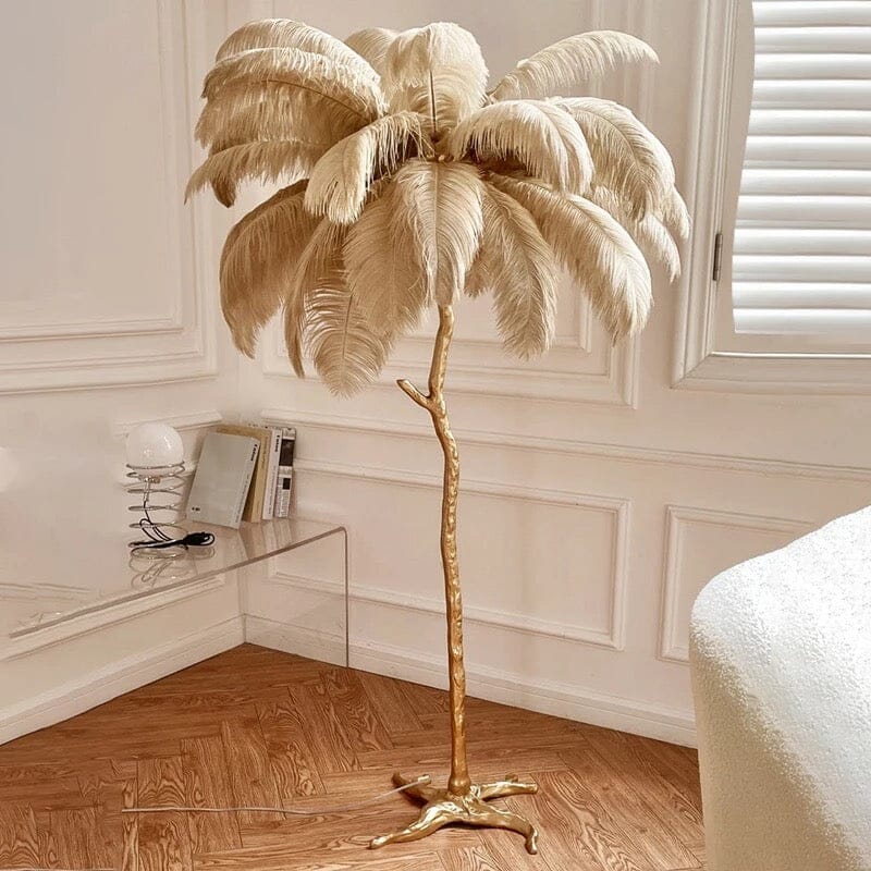 Lunara Feather Effect Floor Lamp OpalDwell