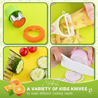 CulinaBear Junior Kitchen Set for Safe Kid Friendly Cooking and Family Fun - OpalDwell