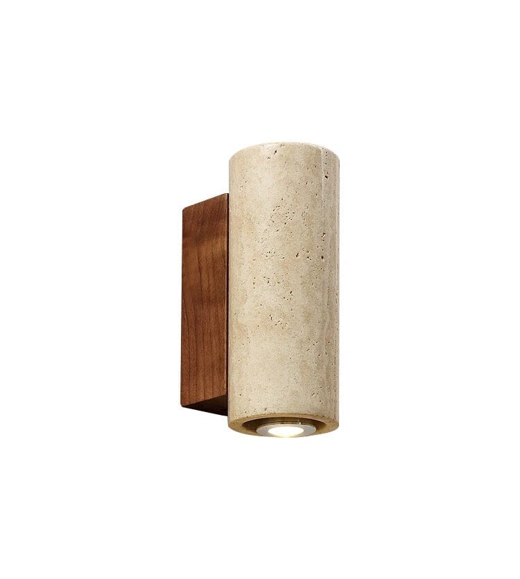 Ebony Travertine Wall Sconce - OpalDwell