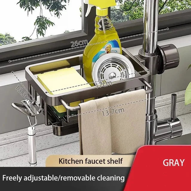 Sink Organizer in Aluminum - OpalDwell