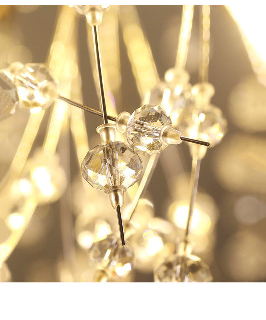 Asterra Modern Crystal Dandelion Pendant Ceiling Light OpalDwell