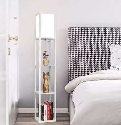Rowan | Floor Lamp With Shelves OpalDwell