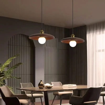 FjordLumen Nordic Oak Wood Pendant Light With Warm Glow For Dining Room - OpalDwell