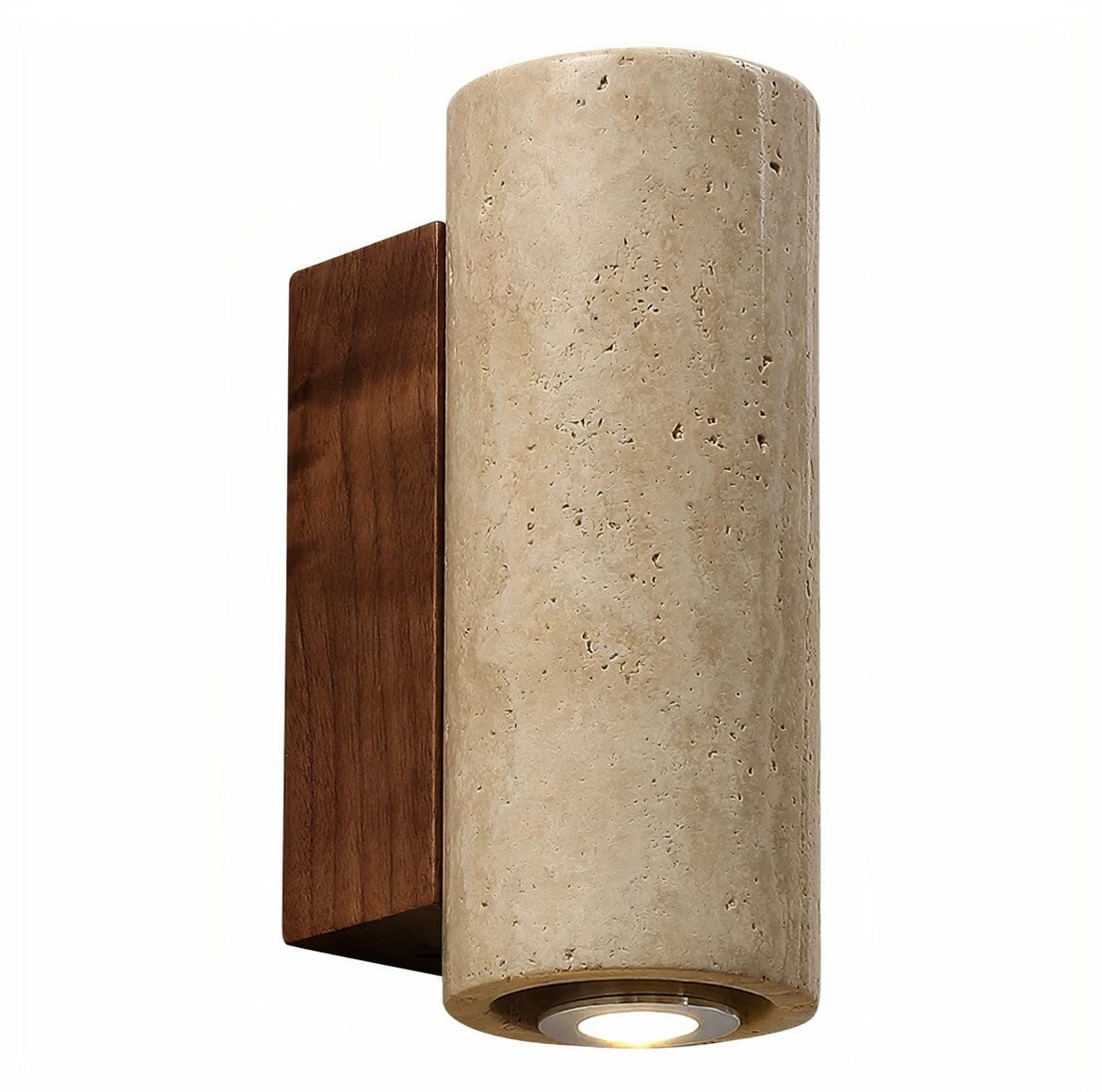 Ebony Travertine Wall Sconce - OpalDwell