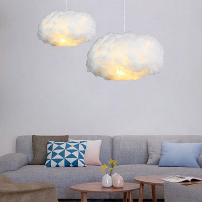 LumaCloud Diffused Cotton Ceiling Pendant Light Glow OpalDwell