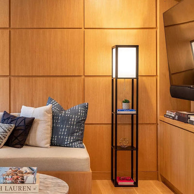 Rowan | Floor Lamp With Shelves OpalDwell