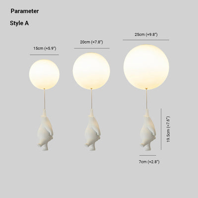 LumiBear Balloon Pendant Light for Nursery Ceiling - OpalDwell