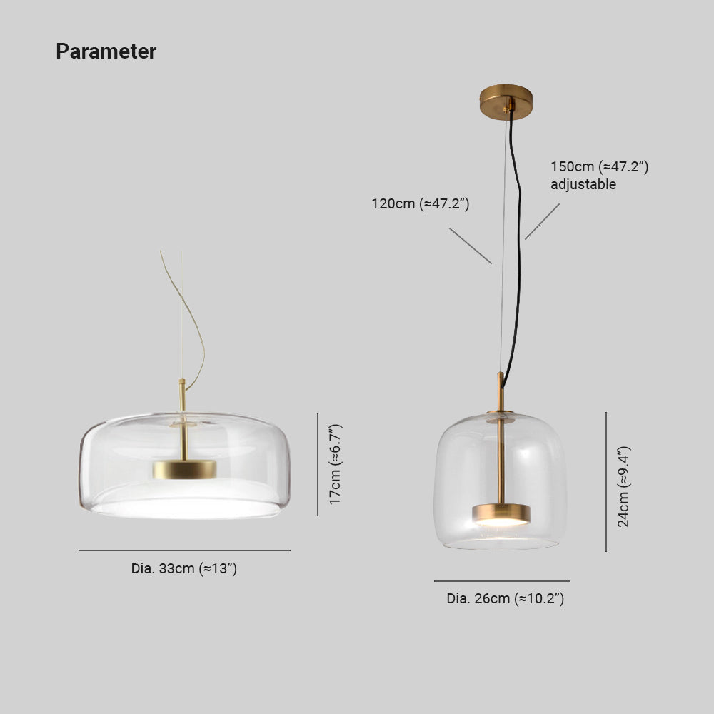 Solara Retro LED Pendant Light in Gold Metal Amber Glass OpalDwell