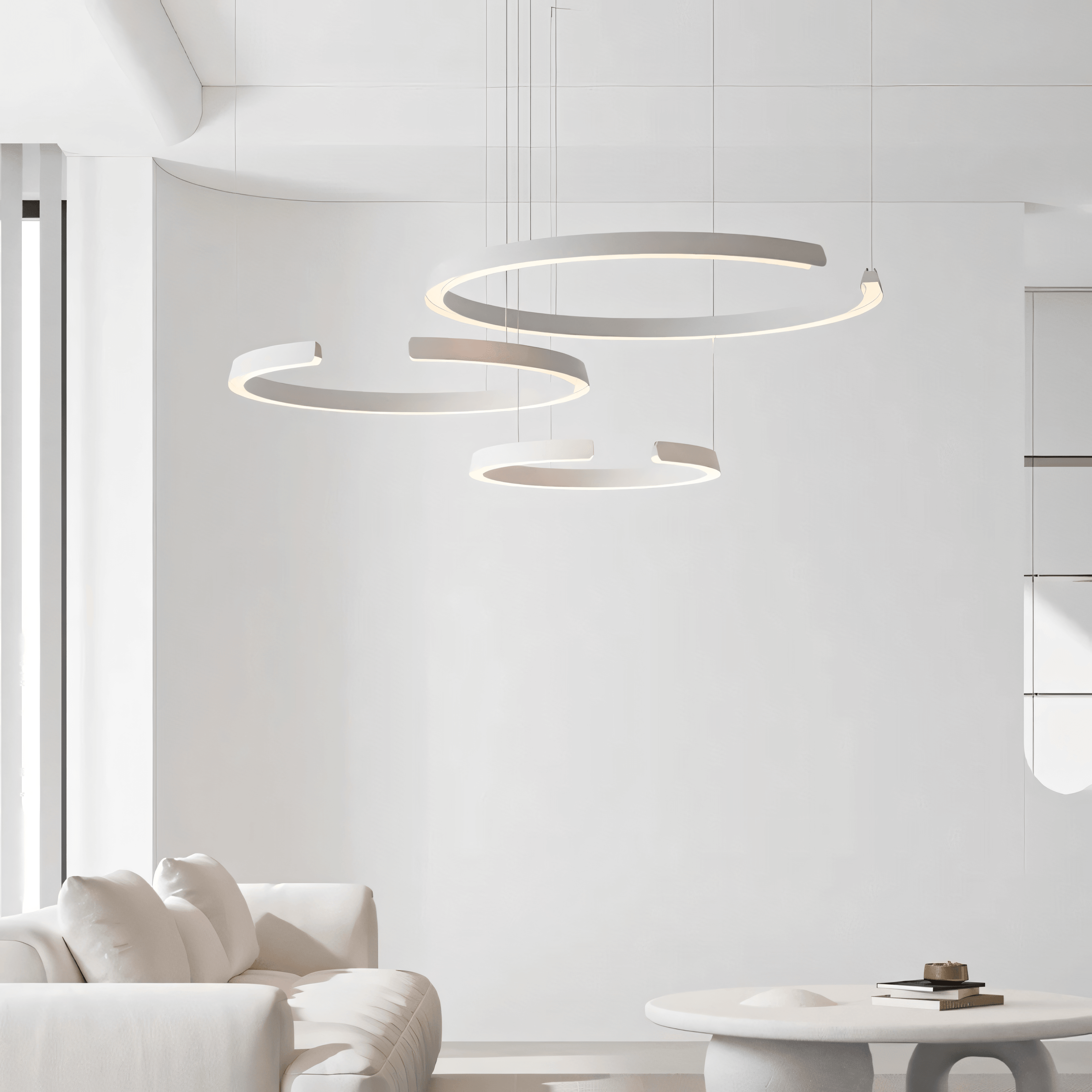 Marvella | Geometric Ring Chandelier OpalDwell