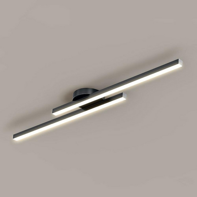 LumenVale Minimalist Aluminum LED Semi Flush Ceiling Light For Living Rooms OpalDwell