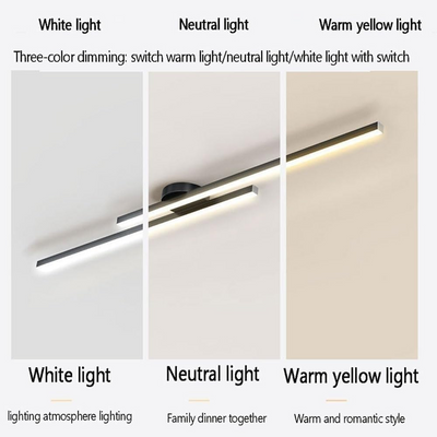 LumenVale Minimalist Aluminum LED Semi Flush Ceiling Light For Living Rooms OpalDwell