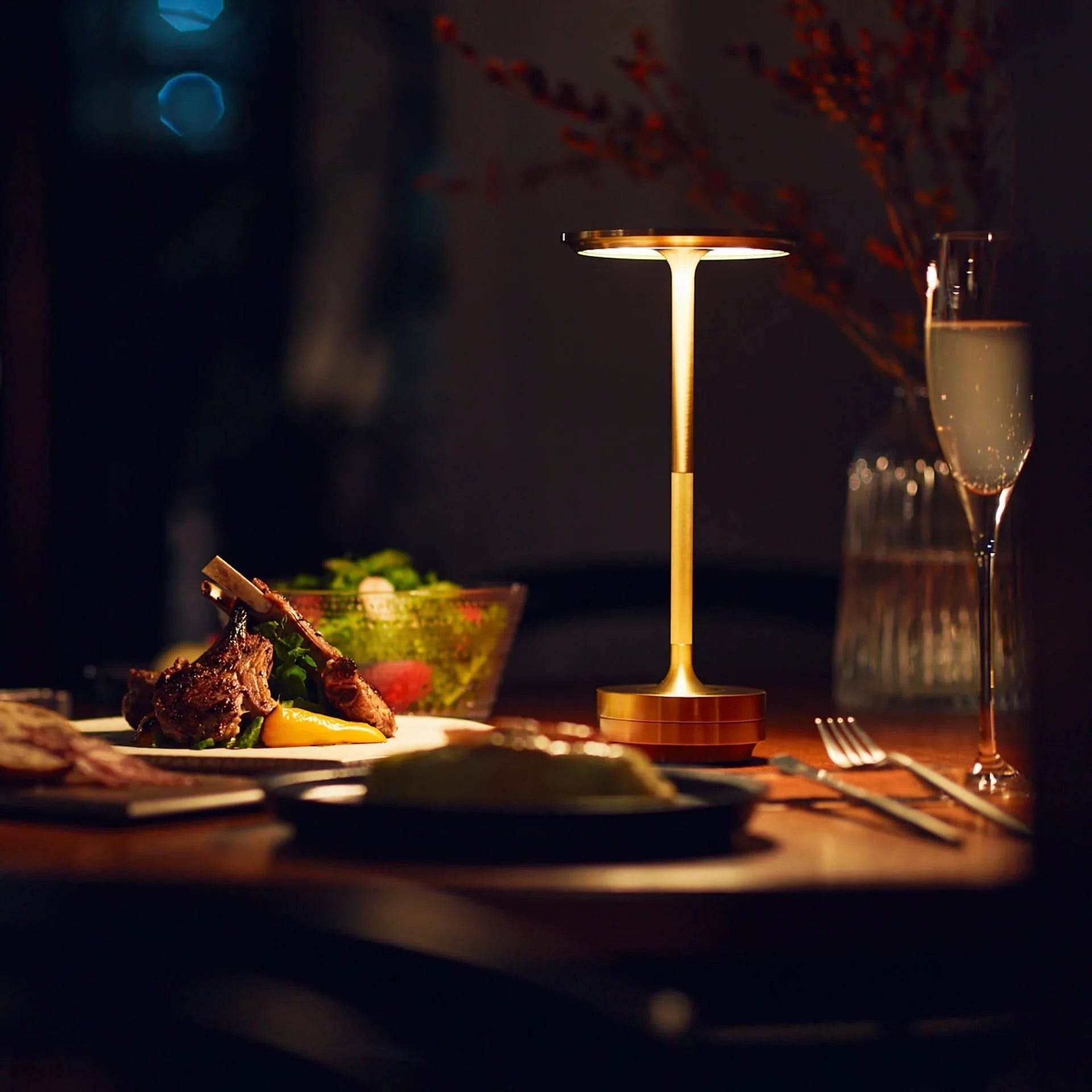 Rechargeable Cordless LED Table Lamp With Touch Dimmer And Modern Metal Design - OpalDwell