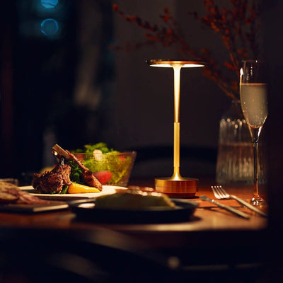 Rechargeable Cordless LED Table Lamp With Touch Dimmer And Modern Metal Design - OpalDwell