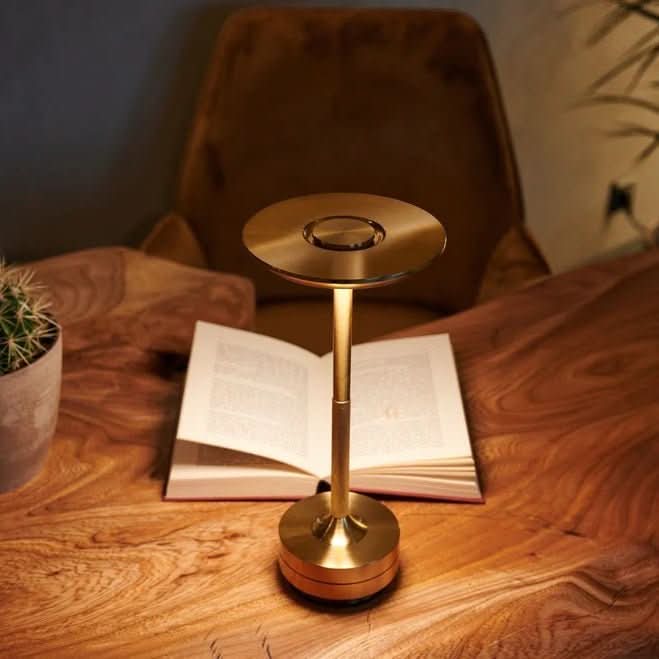 Rechargeable Cordless LED Table Lamp With Touch Dimmer And Modern Metal Design - OpalDwell