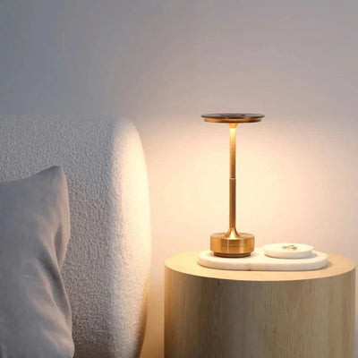 Rechargeable Cordless LED Table Lamp With Touch Dimmer And Modern Metal Design - OpalDwell