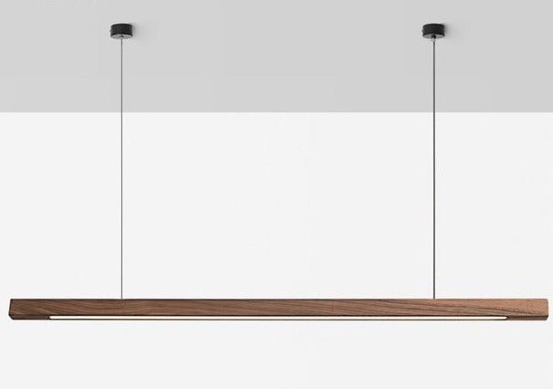 SolaraWood Adjustable Height LED Pendant Light for Dining Rooms OpalDwell