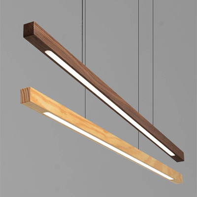 SolaraWood Adjustable Height LED Pendant Light for Dining Rooms OpalDwell