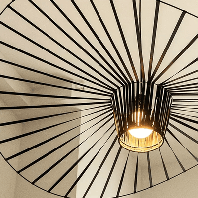 Vexaera Chandelier Modern Iron and Fabric Lighting Art Deco Flair OpalDwell