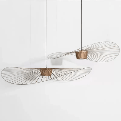 Vexaera Chandelier Modern Iron and Fabric Lighting Art Deco Flair OpalDwell