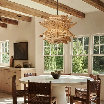 Liora Rattan Chandelier | OpalDwell - OpalDwell