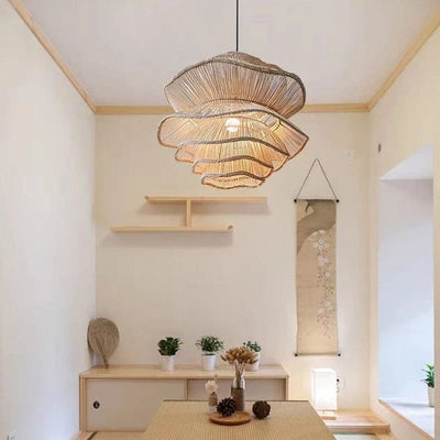 Liora Rattan Chandelier | OpalDwell - OpalDwell