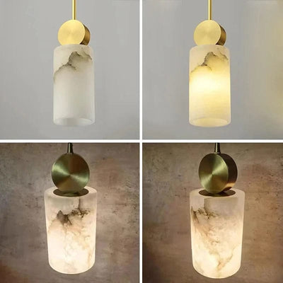 Lunette | Marble and Gold Pendant | OpalDwell - OpalDwell