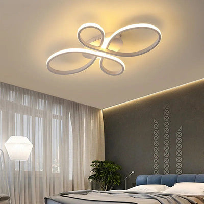 LumaNova Multi-Ring LED Ceiling Light With Dimmer For Living Rooms - OpalDwell