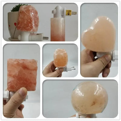 LumaHaven Himalayan Salt Lamp with Negative Ions and Crystal Glow for Bedroom - OpalDwell