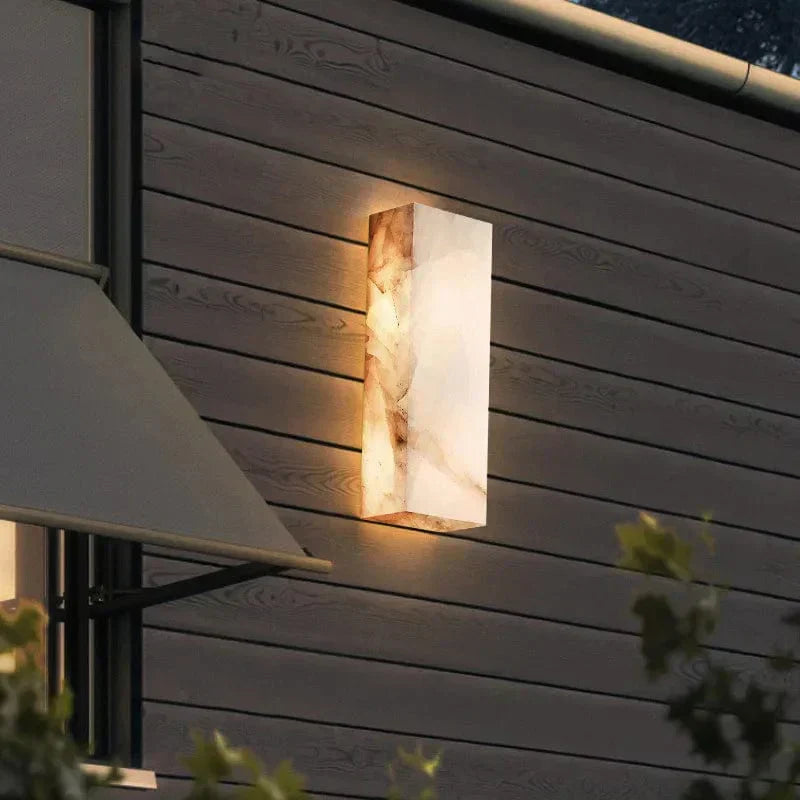Marble Outdoor Sconce | OpalDwell - OpalDwell