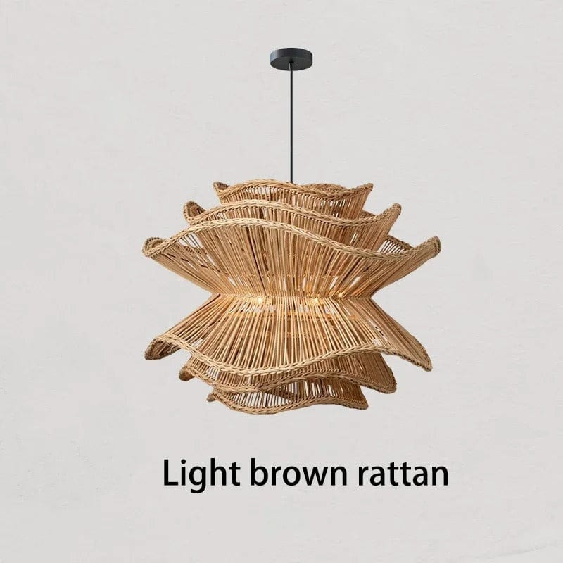 Liora Rattan Chandelier | OpalDwell - OpalDwell