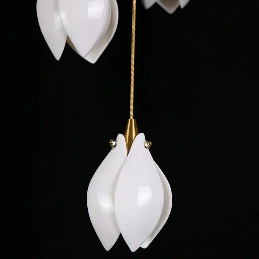 NovaFlora Ceramic Floral Chandelier For Modern Homes - OpalDwell