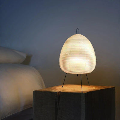 Lumisora Rice Paper Lamp with Soft Ambient LED Glow - OpalDwell