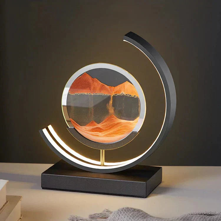 Hourglass Sands Desk Lamp With Warm Glow Accent Finish - OpalDwell