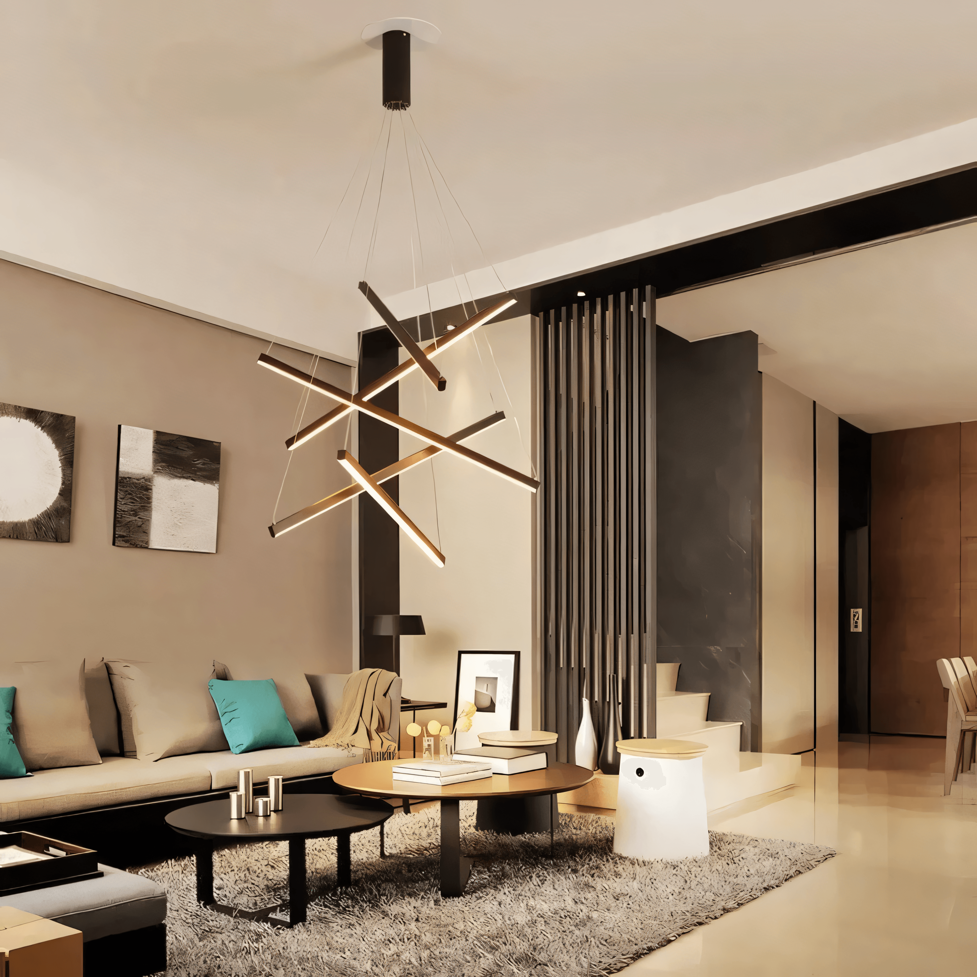 Vespera | Nested Bar Chandelier OpalDwell
