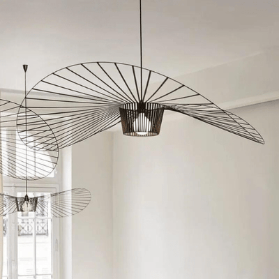 Vexaera Chandelier Modern Iron and Fabric Lighting Art Deco Flair OpalDwell