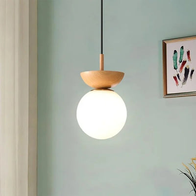 AsteriNord Half-Wood Nordic Pendant Light For Modern Spaces - OpalDwell