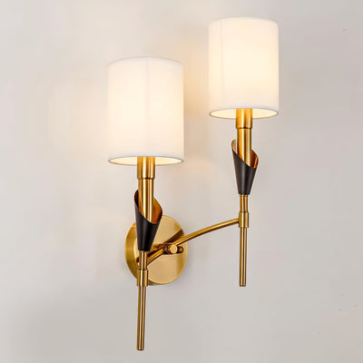 NovaCrest Brushed Nickel Curved Wall Lamp Modern Glow - OpalDwell