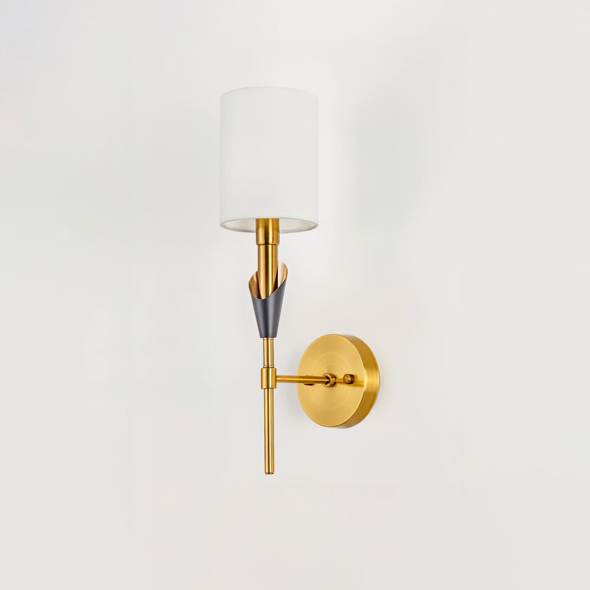 NovaCrest Brushed Nickel Curved Wall Lamp Modern Glow - OpalDwell