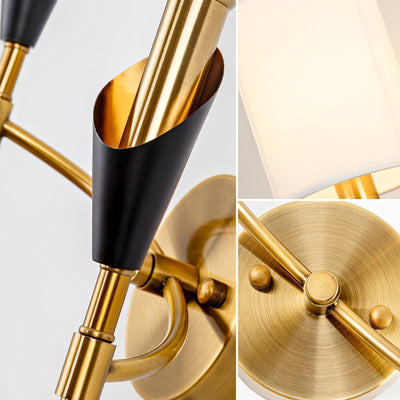 NovaCrest Brushed Nickel Curved Wall Lamp Modern Glow - OpalDwell