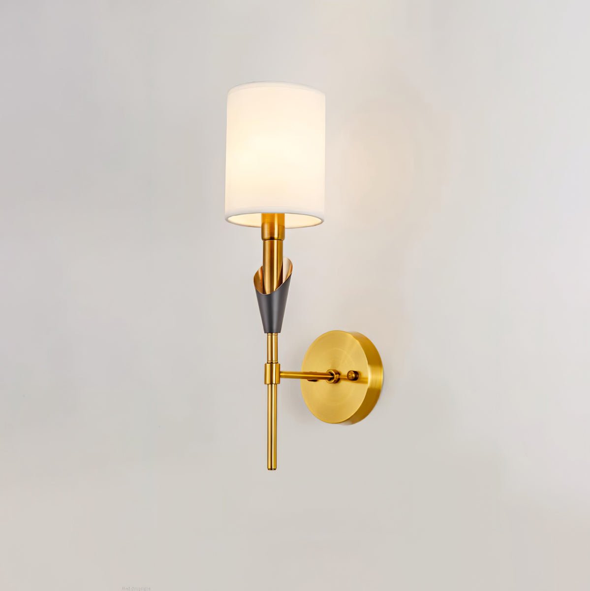 NovaCrest Brushed Nickel Curved Wall Lamp Modern Glow - OpalDwell