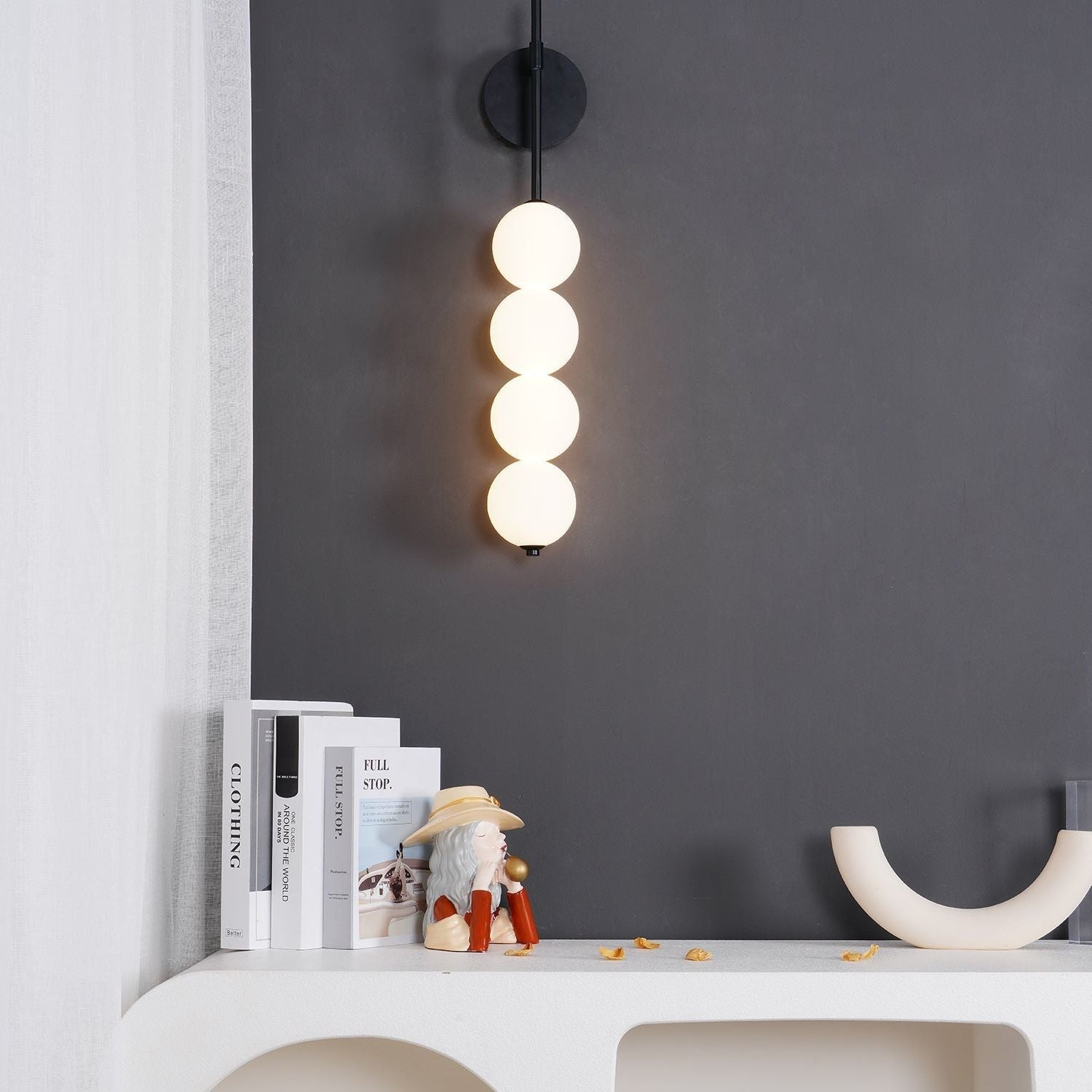 Lyra Orb Wall Sconce LED Ambient Lighting For Hallways - OpalDwell