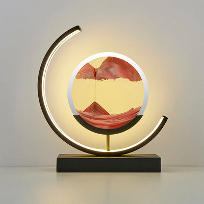 DriftGlass Flowing Sand LED Lamp Soothing Motion Light - OpalDwell
