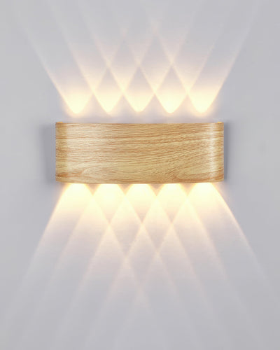 LumaVerde Woodgrain LED Outdoor Sconce Weather-Resistant - OpalDwell