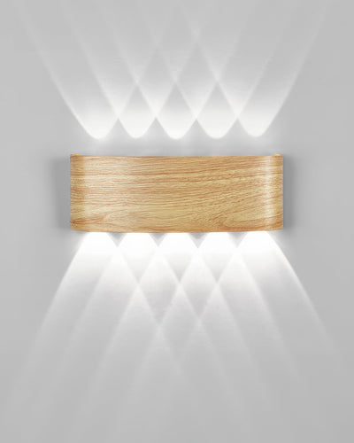 LumaVerde Woodgrain LED Outdoor Sconce Weather-Resistant - OpalDwell