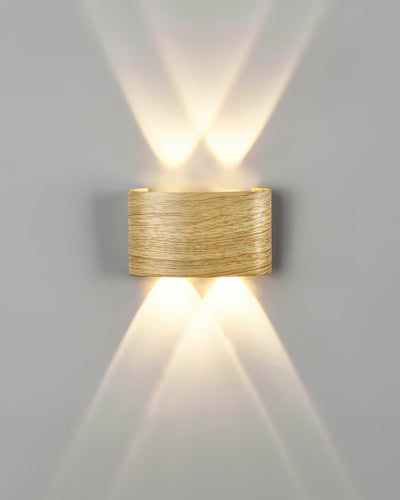 LumaVerde Woodgrain LED Outdoor Sconce Weather-Resistant - OpalDwell