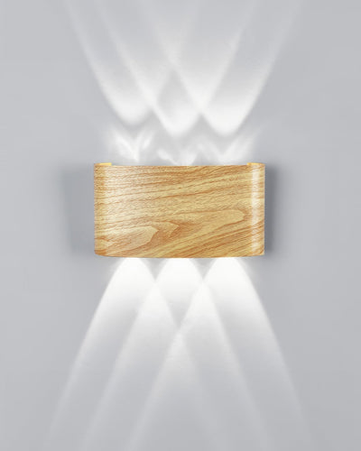 LumaVerde Woodgrain LED Outdoor Sconce Weather-Resistant - OpalDwell