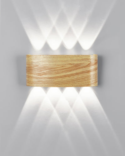 LumaVerde Woodgrain LED Outdoor Sconce Weather-Resistant - OpalDwell