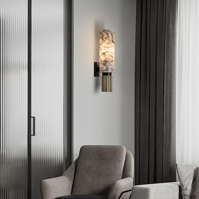 Astra Marble Wall Lamp Dimmable for Living Rooms and Entryways - OpalDwell