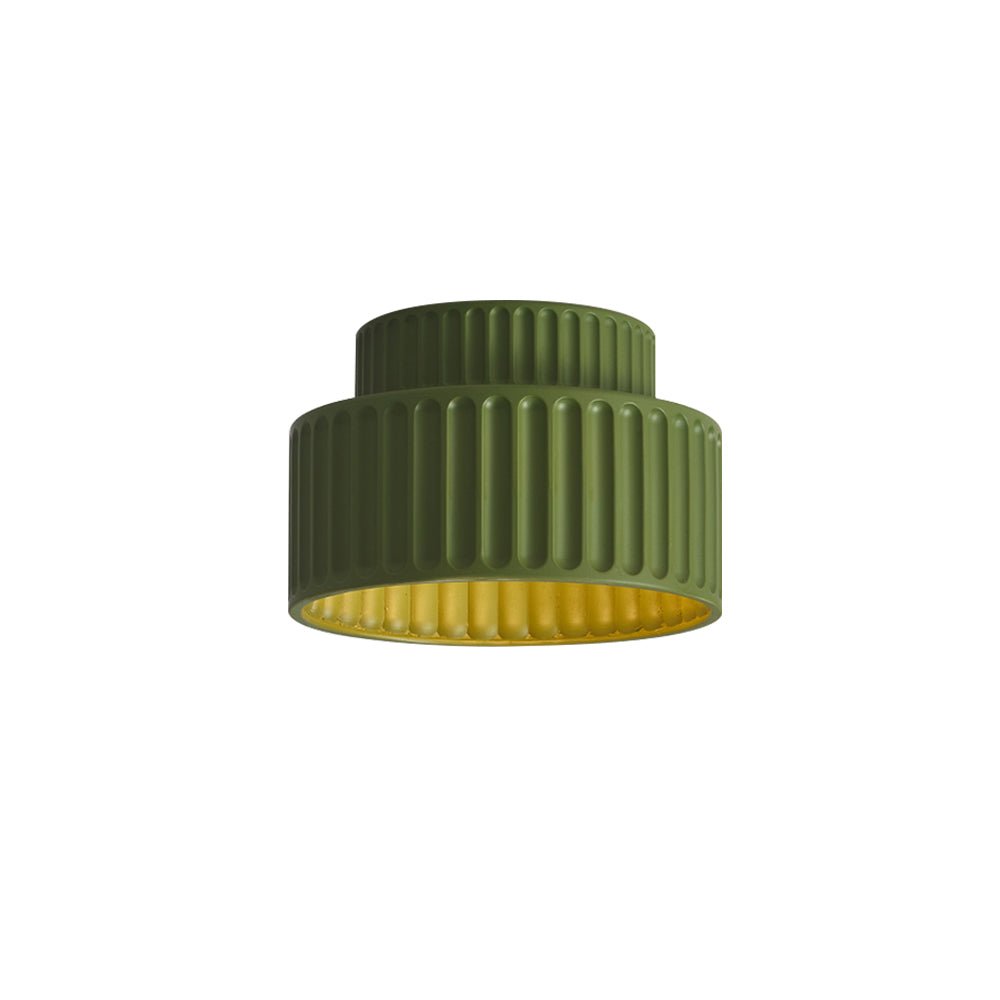 Luminara Drum Semi Flush Ceiling Light Cream Fabric Shade One Light OpalDwell