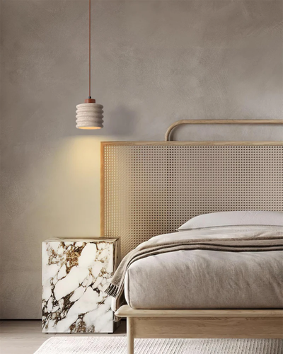 LumaVell Japandi Pendant Light With Wavy Ceramic Shade - OpalDwell